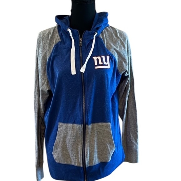 🏈 Women’s NFL Nike Color Block Light Weight Jacket Blue Gray L - Picture 1 of 10